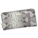 PATRIZIA SN-119 RFID szürke-pink kígyóbőr mintás női bőr pénztárca 19.5 x 10.5 x 2.5 cm