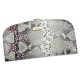 PATRIZIA SN-123 RFID szürke-pink kígyóbőr mintás női bőr pénztárca 18.5 x 10 x 3.5 cm