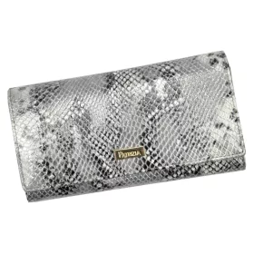   PATRIZIA SNR-102 RFID szürke kígyóbőr mintás női bőr pénztárca 18.5 x 10 x 4 cm