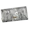 PATRIZIA SNR-106 RFID szürke kígyóbőr mintás női bőr pénztárca 18 x 9 x 4 cm
