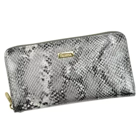   PATRIZIA SNR-119 RFID szürke kígyóbőr mintás női bőr pénztárca 20 x 10 x 2.5 cm