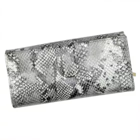   PATRIZIA SNR-122 RFID szürke kígyóbőr mintás női bőr pénztárca 19.5 x 10 x 4 cm