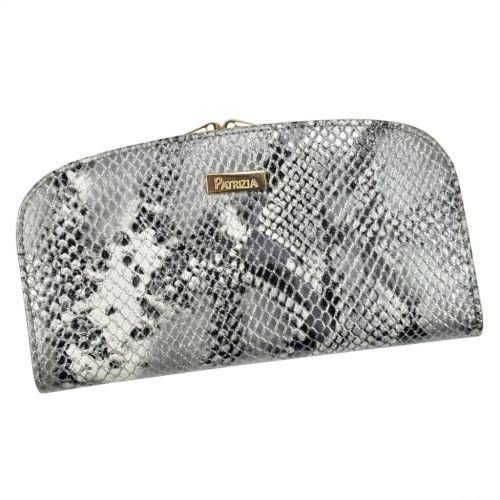 PATRIZIA SNR-123 RFID szürke kígyóbőr mintás női bőr pénztárca 18.5 x 10 x 3.5 cm