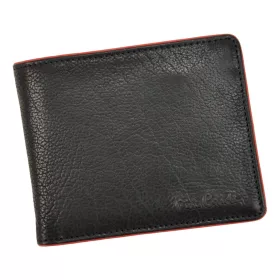   Pierre Cardin TILAK05 TUMBLE 325 fekete-piros férfi bőr pénztárca 12 x 9.5 x 3 cm