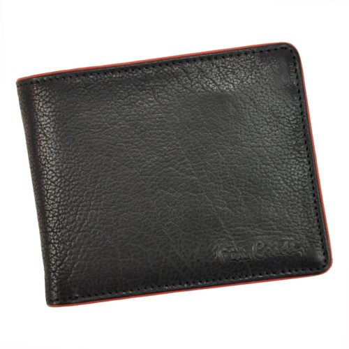 Pierre Cardin TILAK05 TUMBLE 325 fekete-piros férfi bőr pénztárca 12 x 9.5 x 3 cm