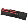 Pierre Cardin TILAK05 TUMBLE 325 fekete-piros férfi bőr pénztárca 12 x 9.5 x 3 cm
