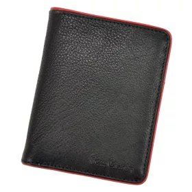   Pierre Cardin TILAK05 TUMBLE 326 fekete-piros marhabőr férfi pénztárca 10 x 13 cm