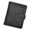 Pierre Cardin TILAK05 TUMBLE 326A fekete-piros férfi valódi bőr pénztárca 10.5 x 13 x 3 cm