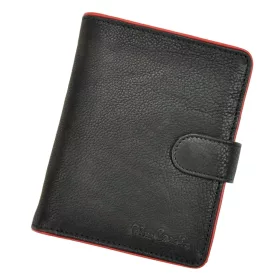   Pierre Cardin TILAK05 TUMBLE 326A fekete-piros férfi valódi bőr pénztárca 10.5 x 13 x 3 cm