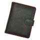 Pierre Cardin TILAK05 TUMBLE 326A fekete-piros férfi valódi bőr pénztárca 10.5 x 13 x 3 cm