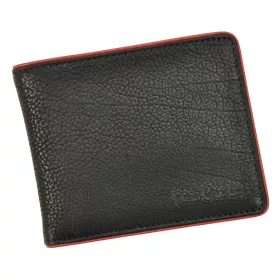   Pierre Cardin TILAK05 TUMBLE 8824 fekete-piros férfi bőr pénztárca, RFID 11.5 x 9.5 x 2.5 cm