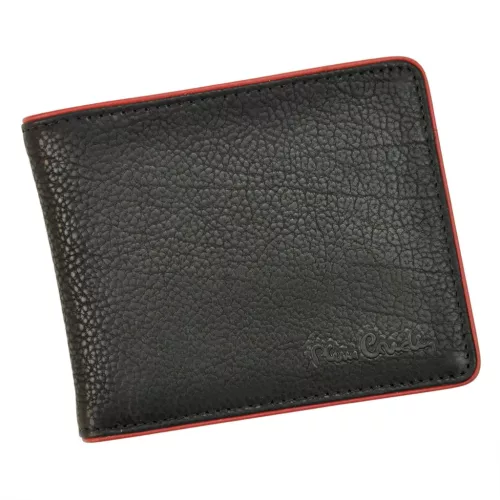 Pierre Cardin TILAK05 TUMBLE 8824 fekete-piros férfi bőr pénztárca, RFID 11.5 x 9.5 x 2.5 cm