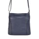 Patrizia 417-013 navy női bőr válltáska, oldaltáska 26 x 27 x 7 cm