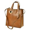 Luka 19-15 M CROCO barna női bőr válltáska 26.5 x 28 x 12 cm 
