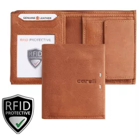   Giorgio Carelli férfi konyak bőr pénztárca,  RFID védelemmel