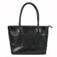 Florence 12 fekete női bőr válltáska, shopper 40 x 27 x 16 cm