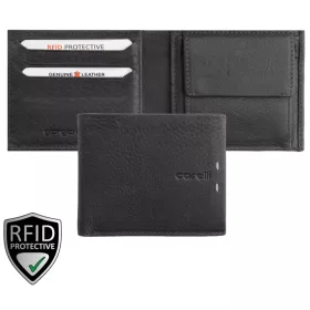 Giorgio Carelli férfi fekete bőr pénztárca RFID