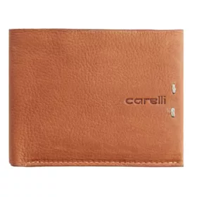 Giorgio Carelli férfi konyak bőr pénztárca RFID