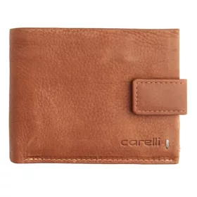 Giorgio Carelli féfi barna bőr átfogópántos pénztárca, 11,5×9 cm,  RFID
