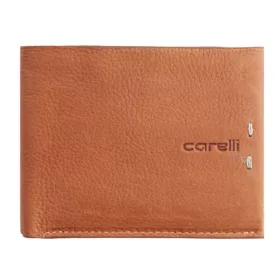   Giorgio Carelli férfi konyak bőr pénztárca RFID védelemmel, 11 × 9 cm
