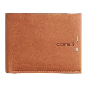   Giorgio Carelli férfi konyak bőr pénztárca RFID-val , 11 × 9 cm