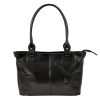 Florence 18 konyak női bőr shopper táska, válltáska 40 x 24 x 10 cm