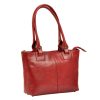 Florence 18 piros női bőr shopper táska, válltáska 40 x 24 x 10 cm