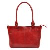 Florence 18 piros női bőr shopper táska, válltáska 40 x 24 x 10 cm