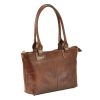 Florence 18 barna női bőr shopper táska, válltáska 40 x 24 x 10 cm