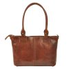 Florence 18 barna női bőr shopper táska, válltáska 40 x 24 x 10 cm
