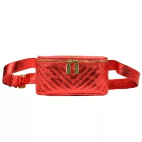   Pierre Cardin FRZ 1660 LUREX piros női bőr övtáska, crossbody 22 x 11 x 7 cm