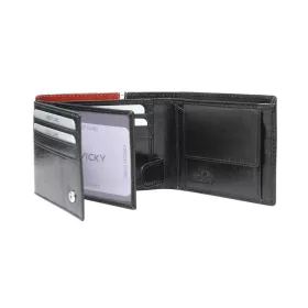   Rovicky 323-RBA-D RFID navy férfi bőr pénztárca 11.5 x 8.5 x 2 cm