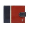 Rovicky 323L-RBA-D RFID navy-piros férfi bőr pénztárca 11.5 x 8.5 x 2 cm