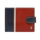 Rovicky 323L-RBA-D RFID navy-piros férfi bőr pénztárca 11.5 x 8.5 x 2 cm