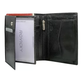   Rovicky 326-RBA-D RFID navy férfi bőr pénztárca 10 x 12.5 x 2 cm