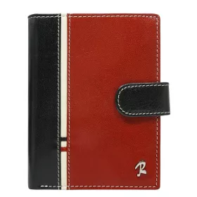   Rovicky 326L-RBA-D RFID fekete-piros férfi bőr pénztárca 10 x 12.5 x 2 cm