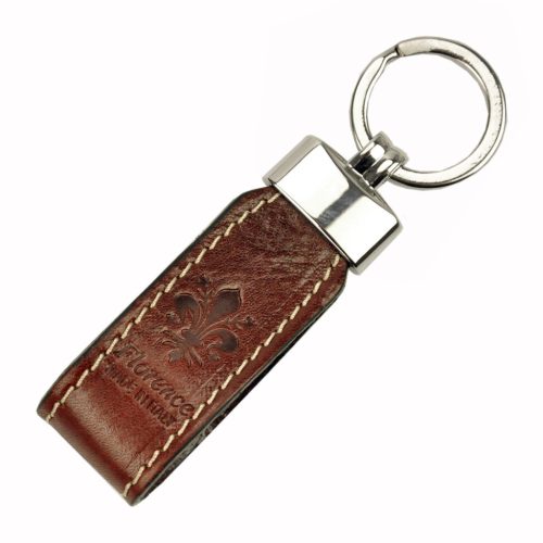 Florence Brelok barna marhabőr kiegészítő 11 x 2.5 x 2.5 cm