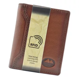   EL FORREST 854-29 RFID barna férfi bőr pénztárca 8 x 10 cm