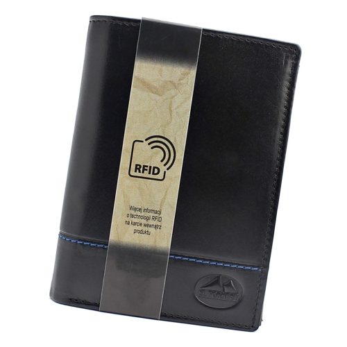 EL FORREST 859-623 RFID fekete férfi bőr pénztárca 10 x 13 x 2.5 cm 