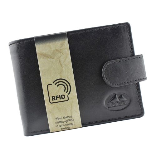 EL FORREST 916-67 RFID fekete férfi bőr pénztárca 10.7 x 8.2 cm