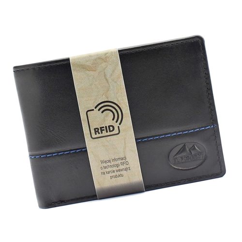 EL FORREST 916/A-623 RFID fekete férfi bőr pénztárca 10.9 x 8.3 cm 