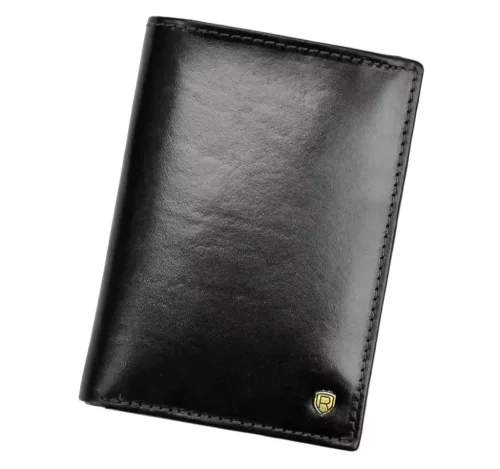 Rovicky N74-RVT RFID férfi fekete bőr pénztárca 9.5 x 13 x 2.5 cm