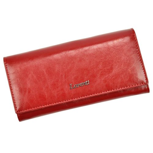 Lorenti 72401-BPR RFID piros női marhabőr pénztárca 18.5 x 9 x 3.5 cm