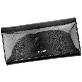   Patrizia FF-100 fekete női bőr pénztárca, RFID 18,5 × 10 cm