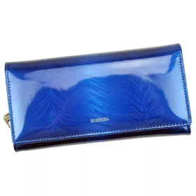   Patrizia mintás, kék színű női bőr pénztárca, RFID 19 × 10 cm
