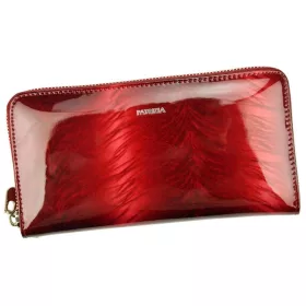   Patrizia FF-119 mintás, piros női lakkbőr pénztárca 19,5 × 10,5 cm