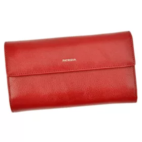   Patrizia IT-109 RFID nagyméretű piros női bőr pénztárca 18,5 × 10,5 cm