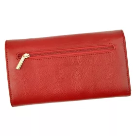   Patrizia IT-109 RFID nagyméretű piros női bőr pénztárca 18,5 × 10,5 cm