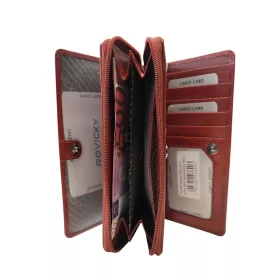   Rovicky CPR-8931-BAR-6093 RFID piros női bőr pénztárca 9,5 x 18 cm