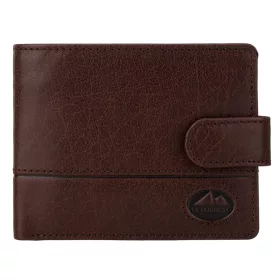   EL FORREST 850-22 RFID férfi barna bőr pénztárca 11.5 x 9.5 x 3 cm